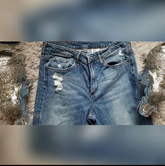 H&M high rise distressed skinny denim jeans - Picture 4 of 7